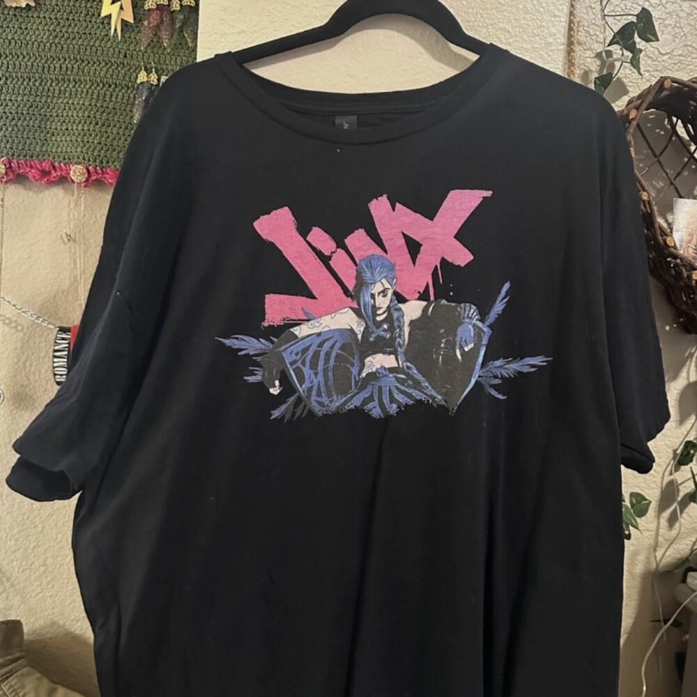 Hot Topic League of Legends Arcane Jinx Throne T-Shirt Men’s 2XL XXL NEW
